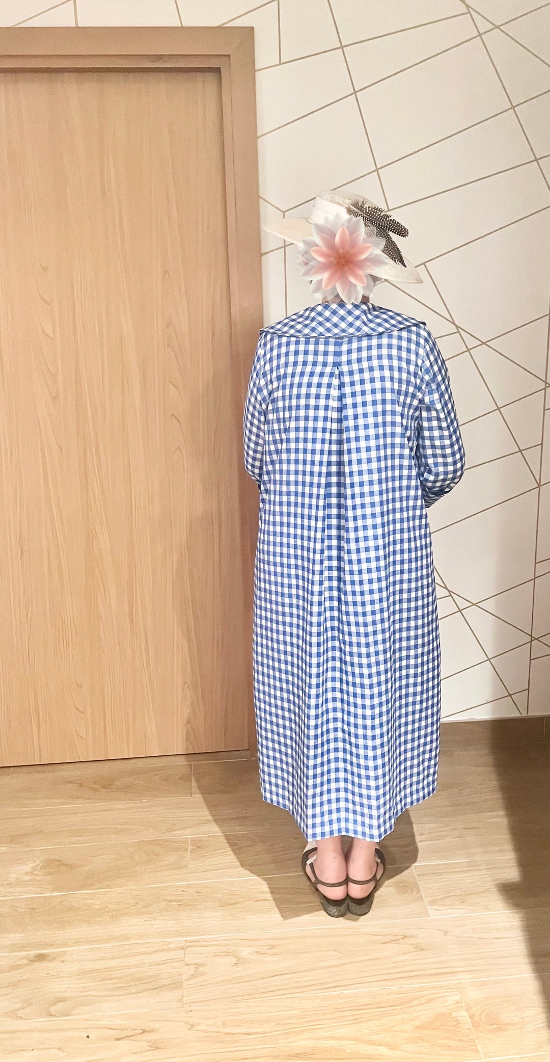 PRE-ORDER NEW: Blue gingham dress coat!