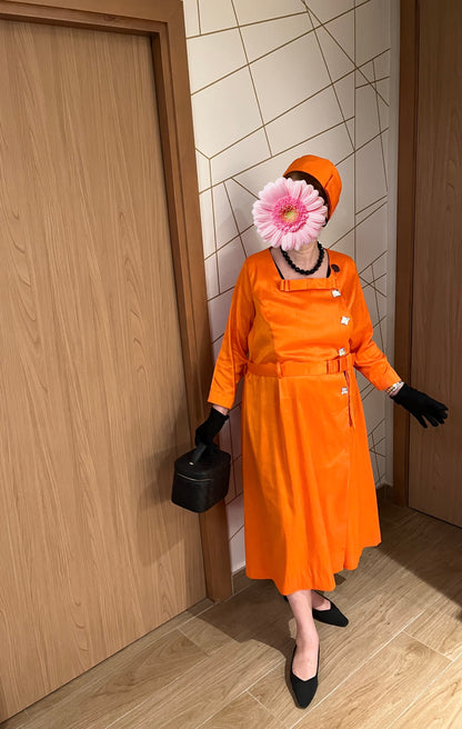 PRE-ORDER NEW: Orange Raw Silk Dresscoat!