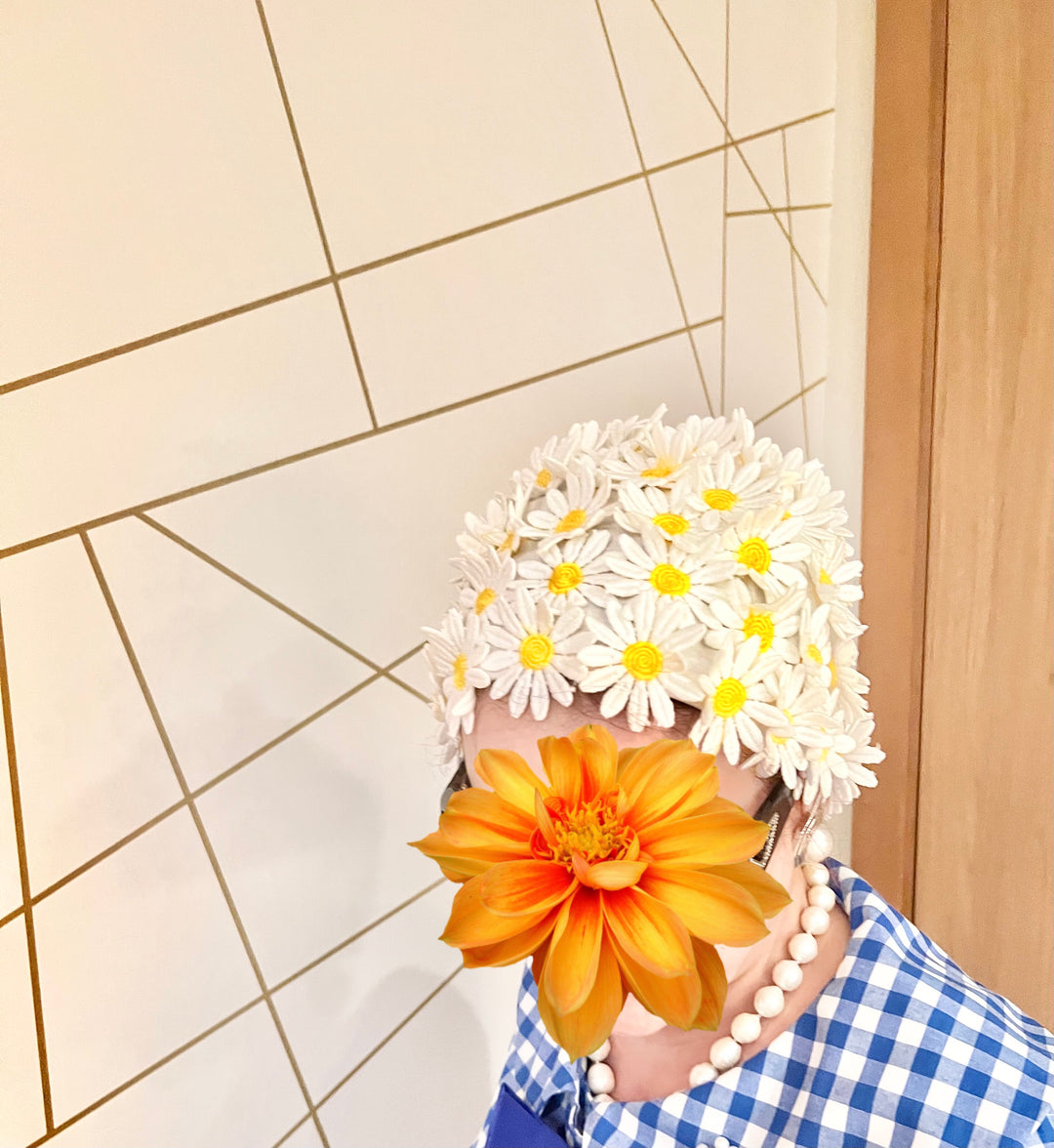 PRE-ORDER NEW: Cheerful Large Daisy flower hat!