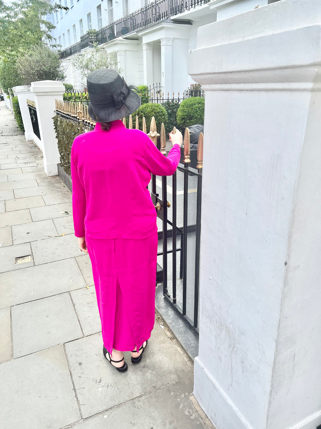 Fabulous fuchsia skirt suit!