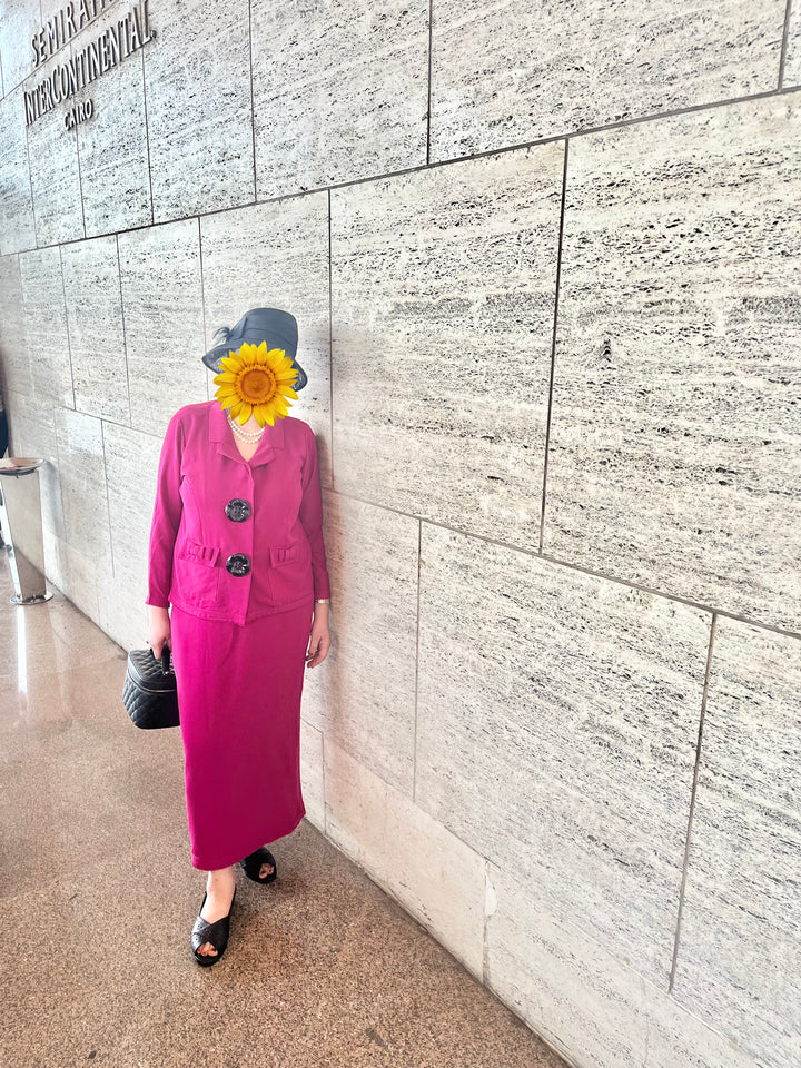 Fabulous fuchsia skirt suit!