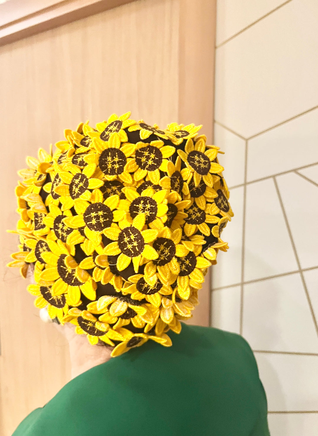 PRE-ORDER NEW: Sunflower turban hat!