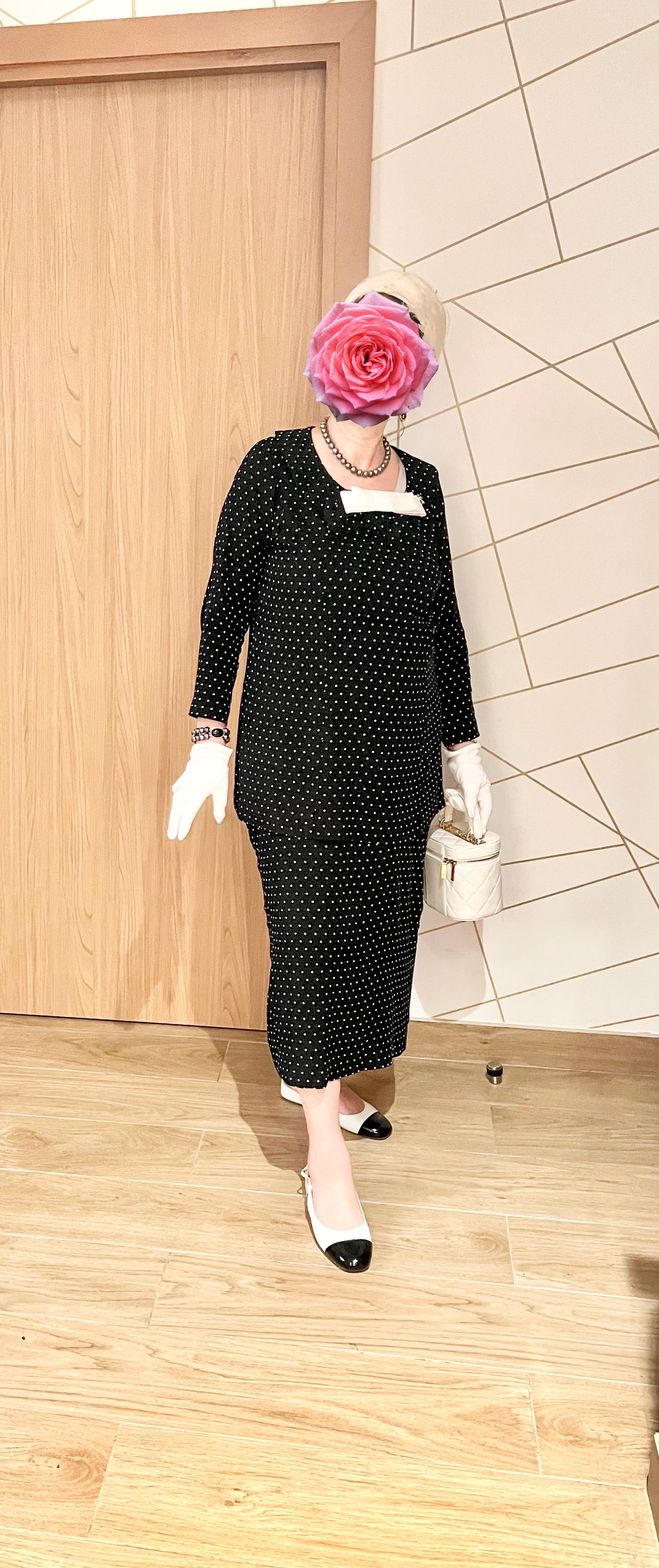 PRE-ORDER NEW: Polka dots skirt suit!